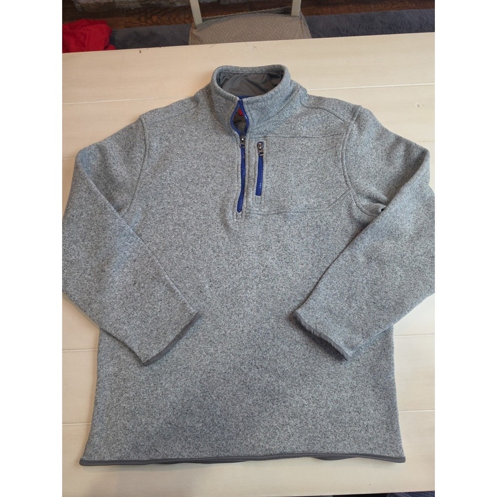 izod 1/4 zip pullover Mens XL Gray Long Sleeve